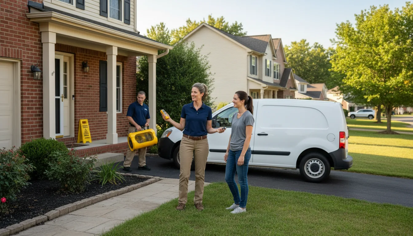 Residential water damage restoration in Virginia, IL